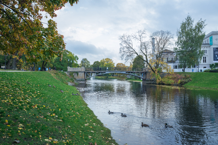 Latvia, Riga, old town center, peoples and architecture. Streets 2017のeditorial素材