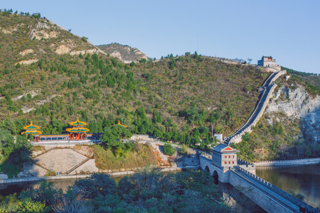 China, Pekin, China wall, sunset, history. 2016のeditorial素材