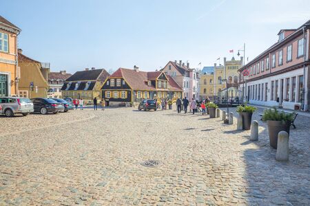 City Kuldiga, Latvia. Old city center and house at Kuldiga, Latvia. It's history building. 2018