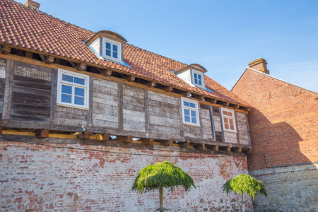 City Kuldiga, Latvia. Old city center and house at Kuldiga, Latvia. It's history building. 2018の写真素材