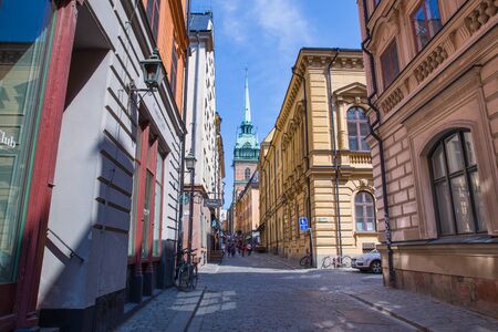 City Stocholm, Sweden. Urban city view, street, peoples and buildings. Travel photo 2018のeditorial素材