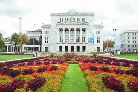 City Riga, Latvia. Old town, city center, Opera  and architecture. Streets and nature 2018. Travel photo.のeditorial素材