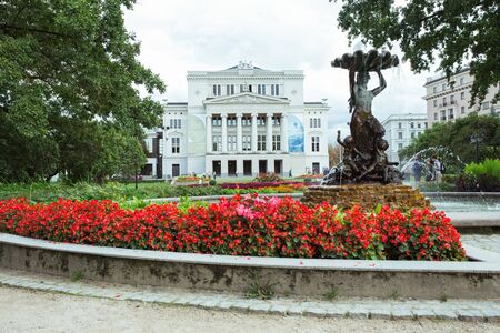 City Riga, Latvia. Old town, city center, Opera  and architecture. Streets and nature 2018. Travel photo.のeditorial素材