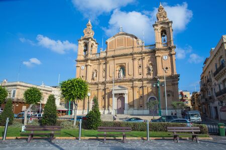 City Valleta, Malta, Europe. City streets and life, urban view. Cars, peoples and architecture. Travel photo 2018 september.のeditorial素材
