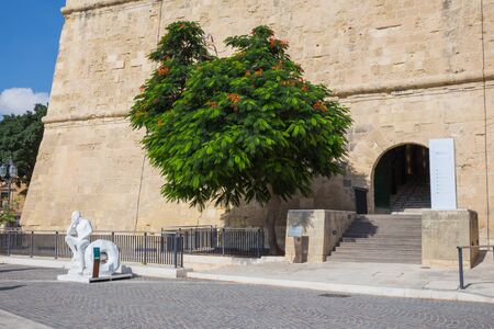 City Valleta, Malta, Europe. City streets and  urban view. Cars, peoples and architecture. Travel photo 2018 september.のeditorial素材
