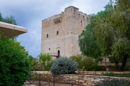 City Paphos, Cyprus. Buildings and streets on island. Travel photo 2018 december. Trees and sun.のeditorial素材