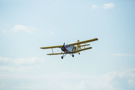 City Riga, Latvian republic. Avio show in honor of the city festival. Pilots show demonstrations...