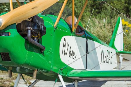 City Riga, Latvian republic. Avio show in honor of the city festival. Pilots show demonstrations...