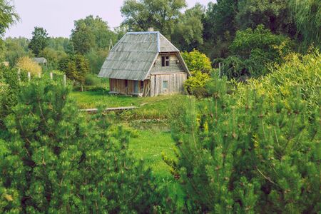 City Brukna, Latvia Republic. Sauna and park with green zone. Sep 9. 2019 Travel photo.のeditorial素材