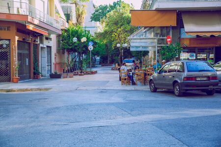 City Athens, Greece Republic. Urban street view with car. Travel photo. 16. Sep. 2019のeditorial素材