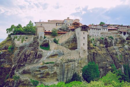 City Meteora, Greek Republic. Mountains and places of worship, church and shrines. 12. Sep. 2019....