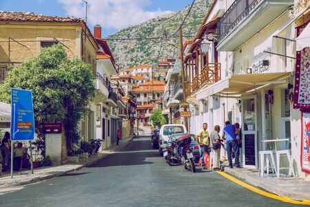 City arachova. Greek Republic. City streets and mountain views. Old buildings. 13. Sep. 2019.のeditorial素材