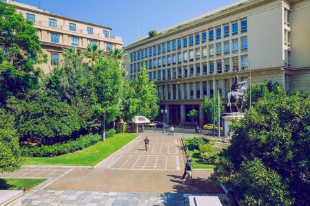 City Athens,  Greek Republic. Buildings and street, urban city with turists. 16. Sep. 2019のeditorial素材