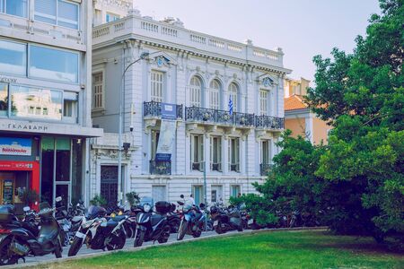 City Athens, Greek Republic. Urban city street with buildings.11. Sep. 2019のeditorial素材
