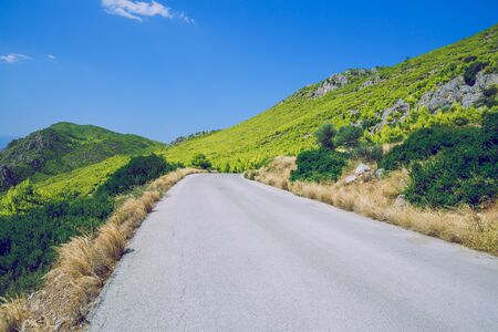 City Delphi. Greek Republic. Nature and mountains on a sunny summer day. 13. Sep. 2019.