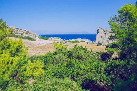 City Athens, Greek Republic. Mountains and water, blue sea. 14. Sep. 2019. Travel photo.の写真素材