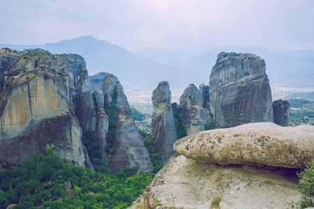 City Meteora, Greek Republic. Big mountains and places of worship and shrines. 12. Sep. 2019. Travel...