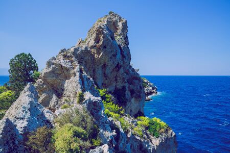City athens, Greek Republic. Mountains and water, blue sea. 13. Sep. 2019. Travel photo.の写真素材