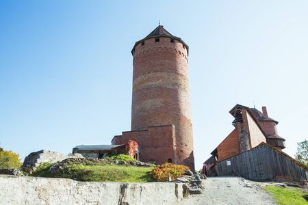 City Sigulda, Latvia Republic. Old castle build from red bricks. 27. Sep. 2019のeditorial素材