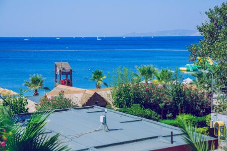 City Athens, Greek Republic. Sunny day and builings on the sea. 13. sept.