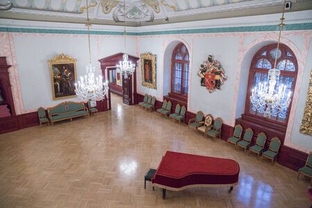 City Riga, Latvia. 14-17 century architectural monument, located in Old Riga. The interior of the...