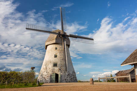 Cit Araisi, Latvia. Old historic  windmill and nature.1405.2020のeditorial素材
