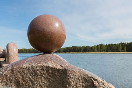 City Bolderaja, Latvia. Sculptures made of stone in the open air.23.05.2020のeditorial素材
