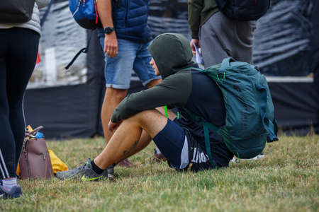 City Riga, Latvia. Run race, people were engaged in sports activities. Overcoming various obstacles and running.  5.07.2020のeditorial素材