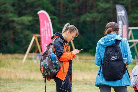 City Riga, Latvia. Run race, people were engaged in sports activities. Overcoming various obstacles and running.  5.07.2020のeditorial素材