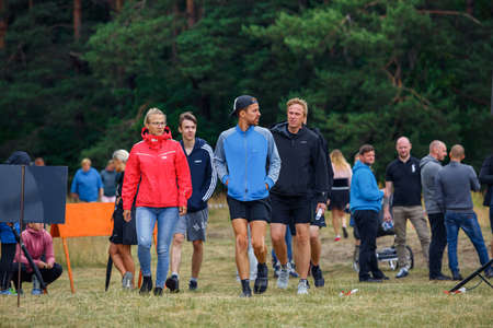 City Riga, Latvia. Run race, people were engaged in sports activities. Overcoming various obstacles and running.  5.07.2020のeditorial素材