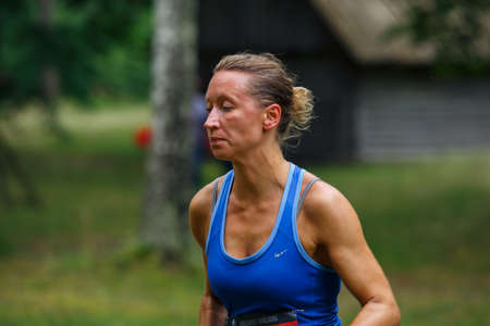 City Riga, Latvia. Run race, people were engaged in sports activities. Overcoming various obstacles and running.  5.07.2020のeditorial素材