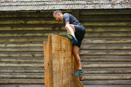 City Riga, Latvia. Run race, people were engaged in sports activities. Overcoming various obstacles and running.  5.07.2020のeditorial素材