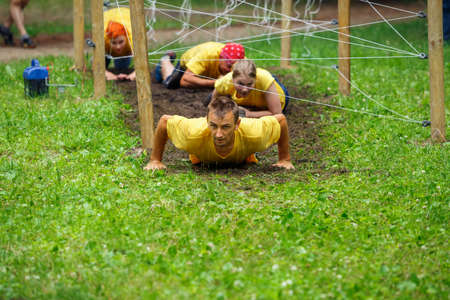 City Riga, Latvia. Run race, people were engaged in sports activities. Overcoming various obstacles and running.  5.07.2020のeditorial素材