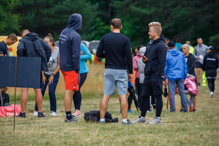 City Riga, Latvia. Run race, people were engaged in sports activities. Overcoming various obstacles and running.  5.07.2020のeditorial素材