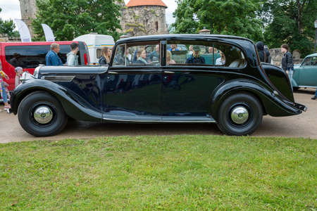 City Cesis, Latvia. A trip of historic vehicles. Old historic cars.25.07.2020のeditorial素材