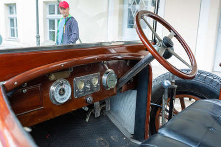 City Cesis, Latvia. A trip of historic vehicles. Old historic cars.25.07.2020のeditorial素材