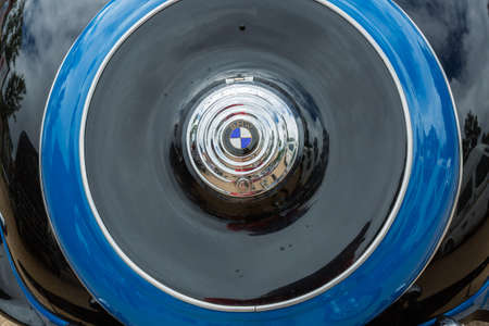 City Cesis, Latvia. A trip of historic vehicles. Old historic cars.25.07.2020のeditorial素材
