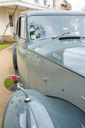 City Cesis, Latvia. A trip of historic vehicles. Old historic cars.25.07.2020のeditorial素材