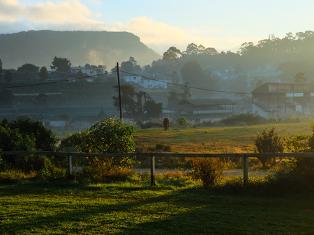 natural scenery with sunriseの写真素材