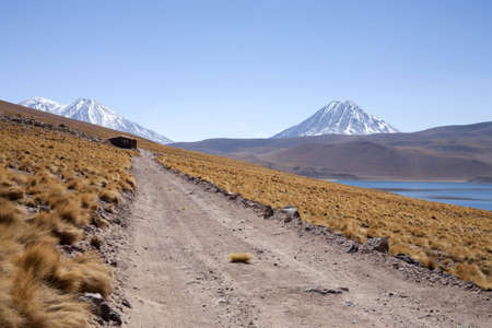 "lagunas miscanti y meniques" in Atacama desert near Andesの写真素材