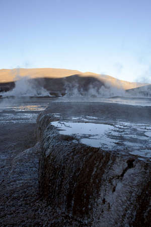Geysers in the Andes, Chileの写真素材