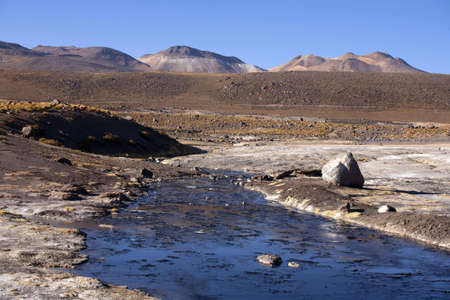 Geysers in the Andes, Chileの写真素材