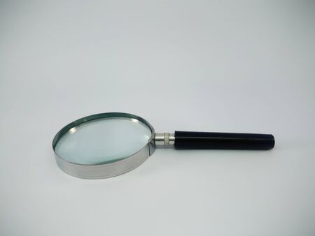 Isolated of Magnifier glass on white background and clipping path.-Image.の写真素材