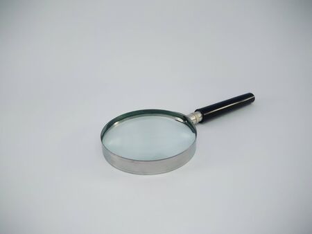 Isolated of Magnifier glass on white background and clipping path.-Image.の写真素材