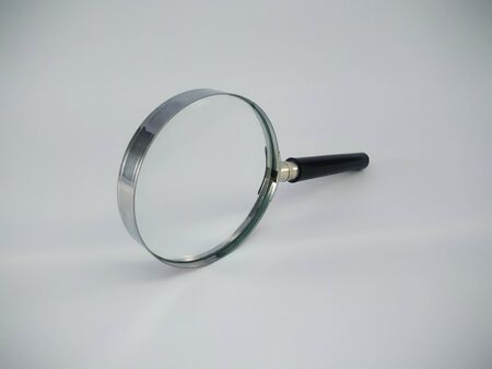 Isolated of Magnifier glass on white background and clipping path.-Image.の写真素材