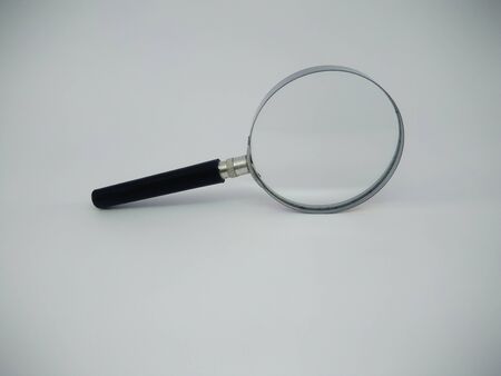 Isolated of Magnifier glass on white background and clipping path.-Image.の写真素材