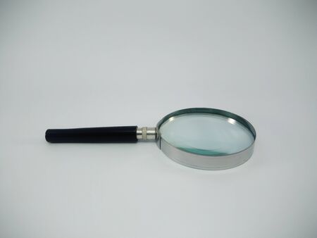 Isolated of Magnifier glass on white background and clipping path.-Image.の写真素材
