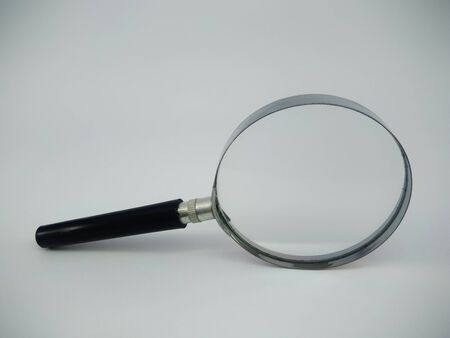 Isolated of Magnifier glass on white background and clipping path.-Image.の写真素材