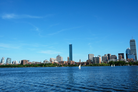 Boston Skyline in the summerの写真素材