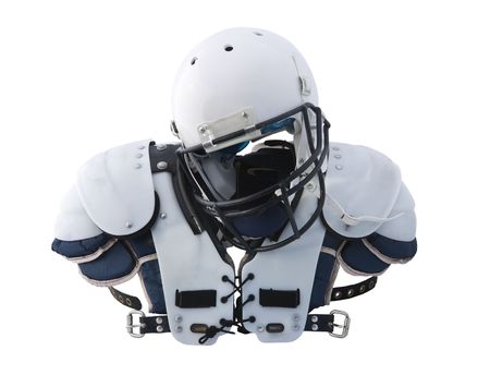 Football Helmet and shoulder Padsの写真素材